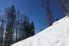 Skitour Hennesteck,  kurzes Steilstück