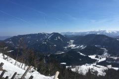 Skitour Hennesteck, Blick von der Annaalm in die Landschaft