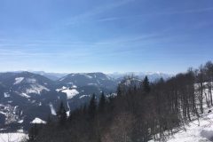 Skitour Hennesteck, Blick von der Annaalm in die Landschaft