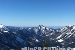 Skitour Gemeindealpe, Blick über die verschneiten Gipfel