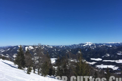 Skitour Gemeindealpe, Blick über das Voralpenland